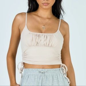 Princess Polly beige tank top